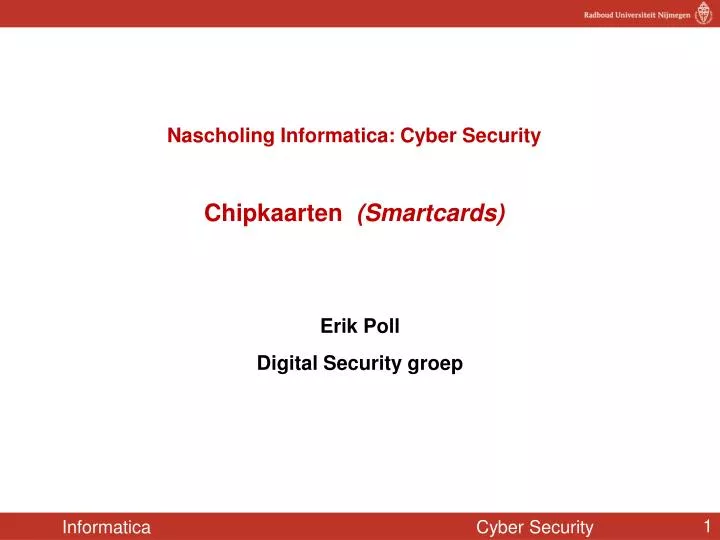 nascholing informatica cyber security chipkaarten smartcards
