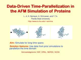 Data-Driven Time-Parallelization in the AFM Simulation of Proteins