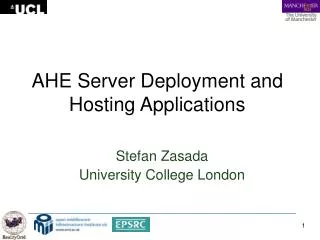 AHE Server Deployment and Hosting Applications