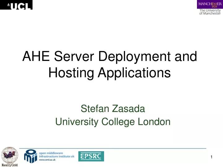 ahe server deployment and hosting applications