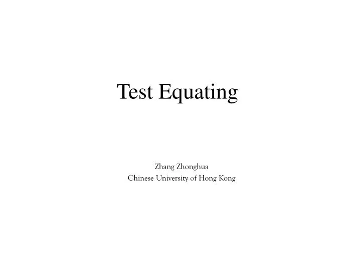test equating