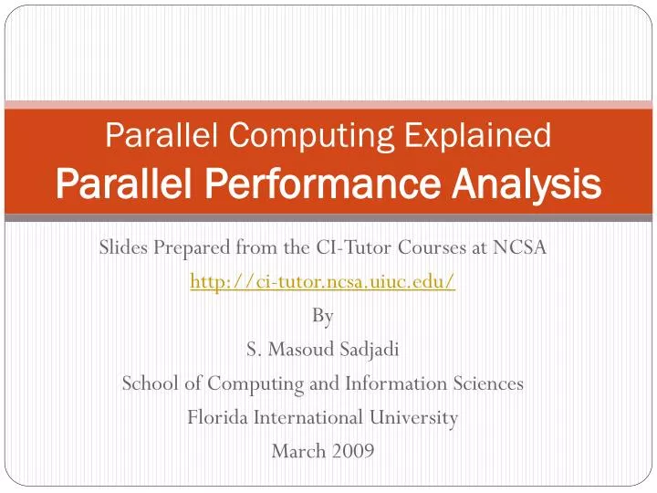 parallel computing explained parallel performance analysis
