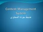 Content Management System - slide 1