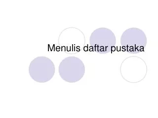 menulis daftar pustaka
