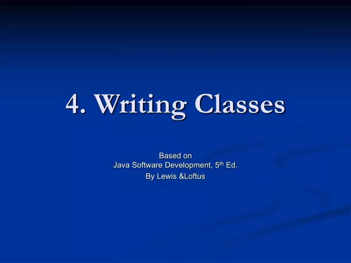 4 writing classes
