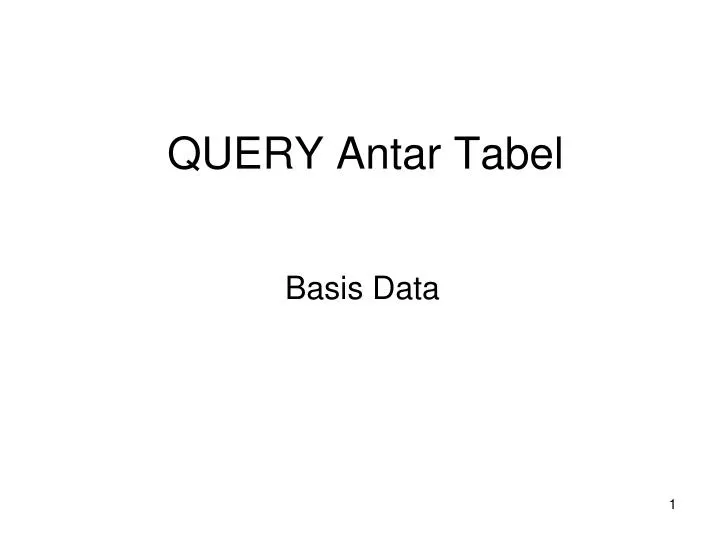 query antar tabel