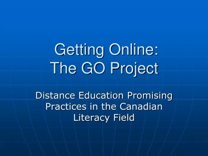 getting online the go project
