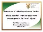 Skills Needed to Drive Economic Development in South Africa