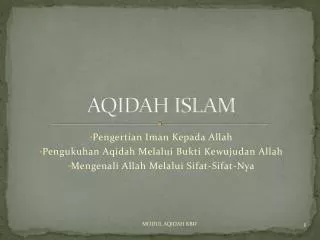 aqidah islam