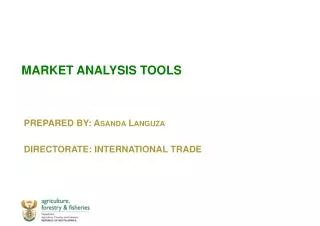 MARKET ANALYSIS TOOLS