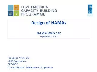 Design of NAMAs NAMA Webinar September 11 2012