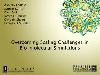 Overcoming Scaling Challenges in Bio-molecular Simulations