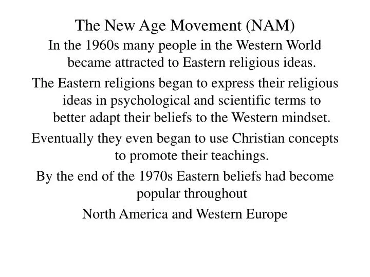 the new age movement nam