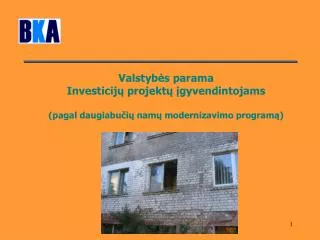 valstyb s parama investicij projekt gyvendintojams pagal daugiabu i nam modernizavimo program