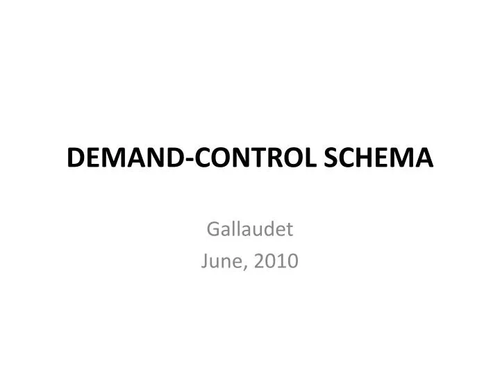 demand control schema