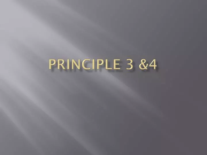 principle 3 4