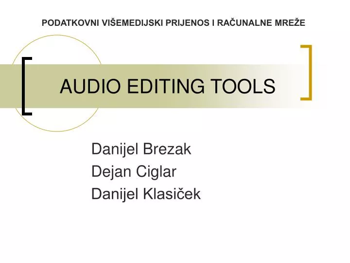 audio editing tools