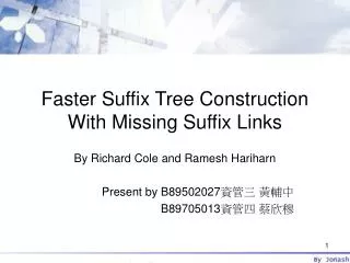 Faster Suffix Tree Construction With Missing Suffix Links