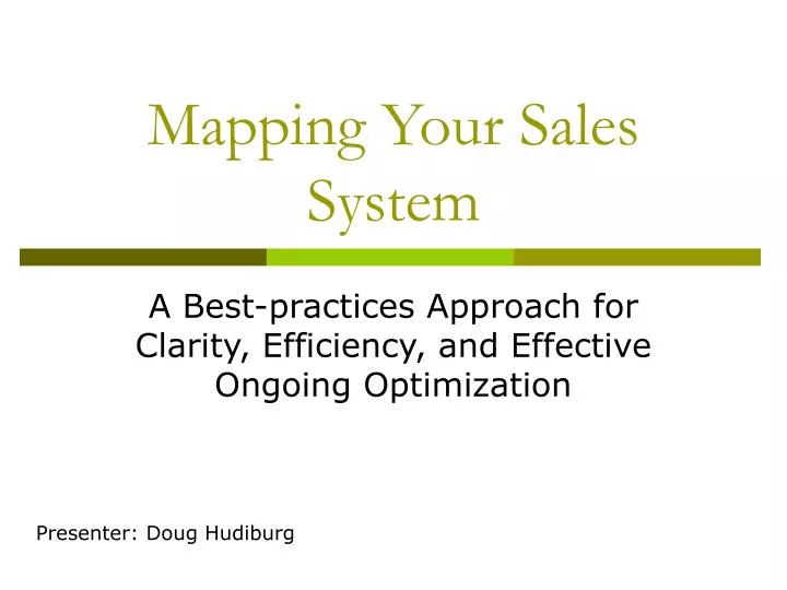 mapping your sales system