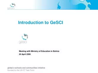 Introduction to GeSCI