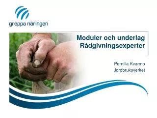 moduler och underlag r dgivningsexperter