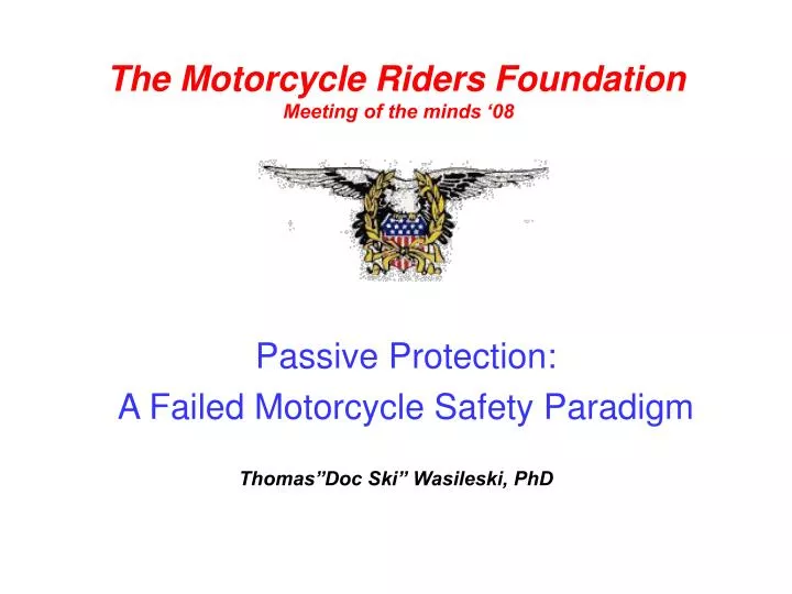 passive protection a failed motorcycle safety paradigm