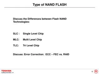Type of NAND FLASH