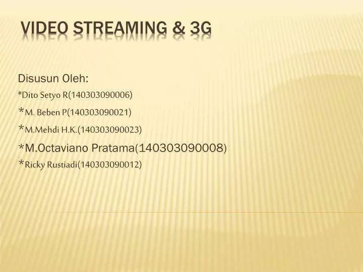 video streaming 3g