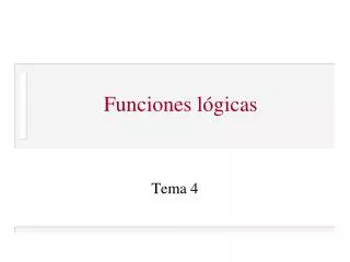 funciones l gicas
