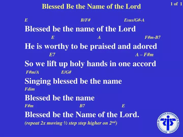 blessed be the name of the lord