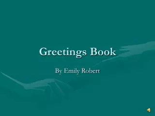 Greetings Book