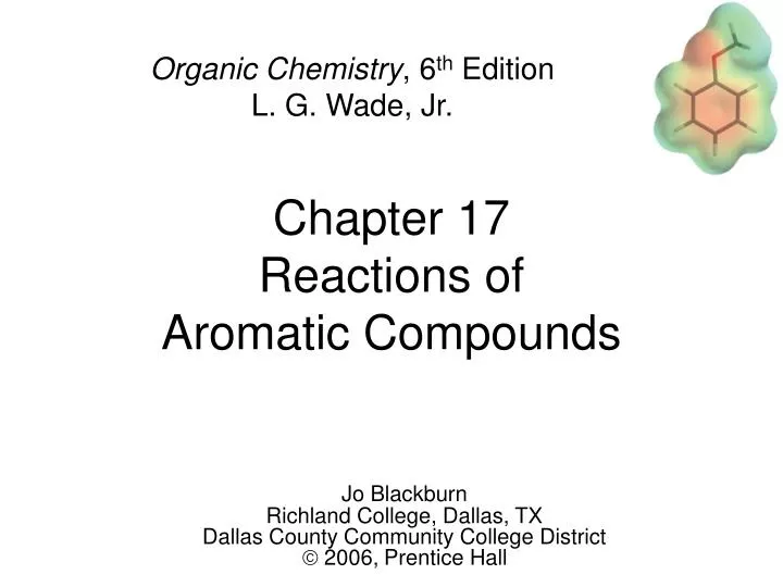 chapter 17 reactions of aromatic compounds