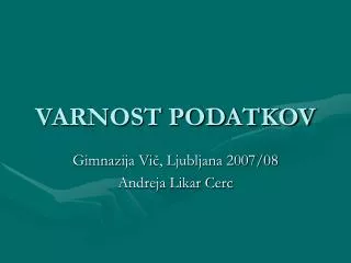 varnost podatkov