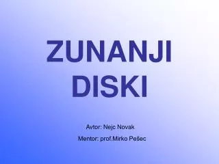 zunanji diski