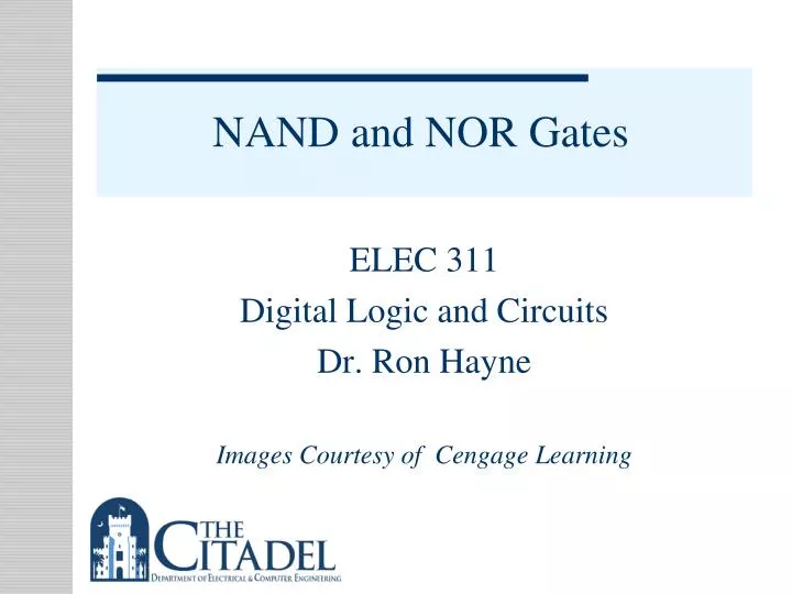 nand and nor gates