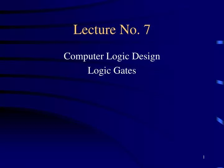 lecture no 7