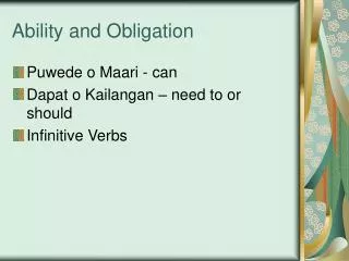ability and obligation