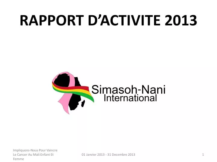rapport d activite 2013