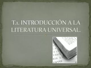 t 1 introducci n a la literatura universal