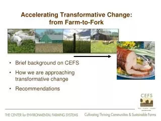 Accelerating Transformative Change: from Farm-to-Fork