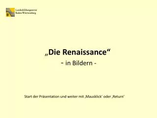 die renaissance in bildern