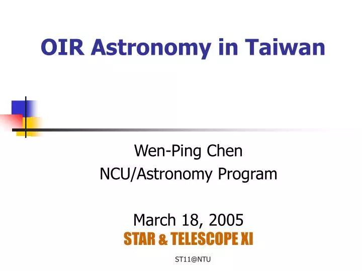 oir astronomy in taiwan