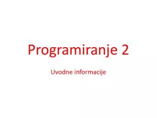 programiranje 2