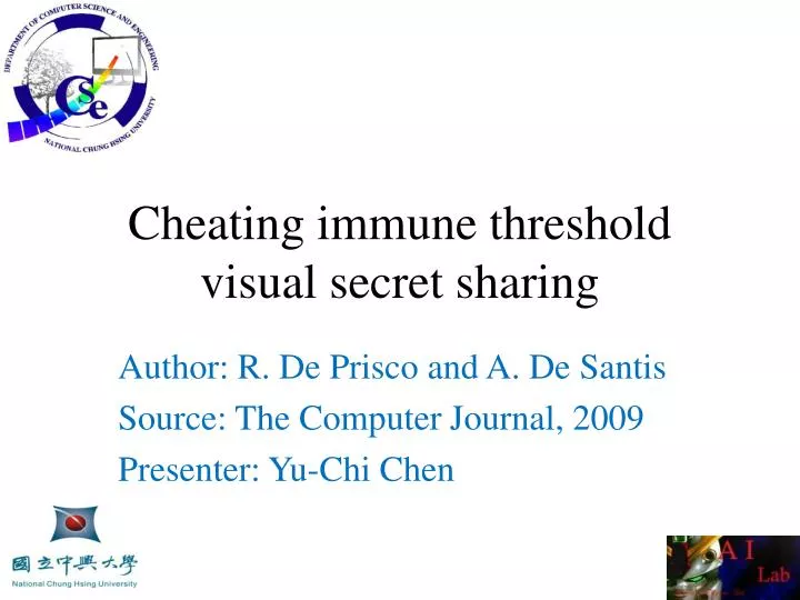 cheating immune threshold visual secret sharing