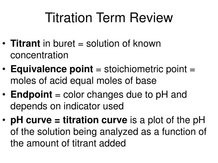 titration term review