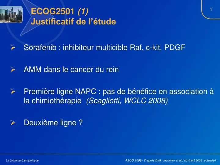 ecog2501 1 justificatif de l tude