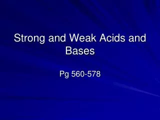 strong and weak acids and bases