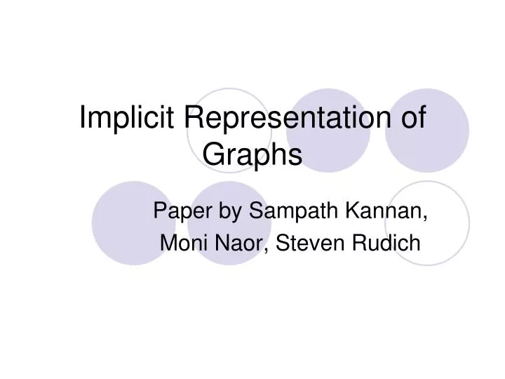 implicit representation of graphs