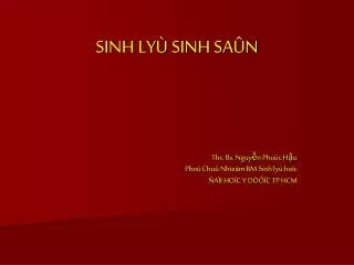 sinh ly sinh sa n