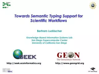 Towards Semantic Typing Support for Scientific Workflows